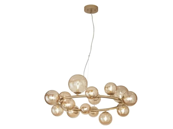 Luce Design Visilica 16xG9 Metal/Staklo Zlatna/Šampanj