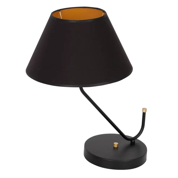 Milagro Stolna lampa, grlo 1xE27 Metal/Tkanina Crna