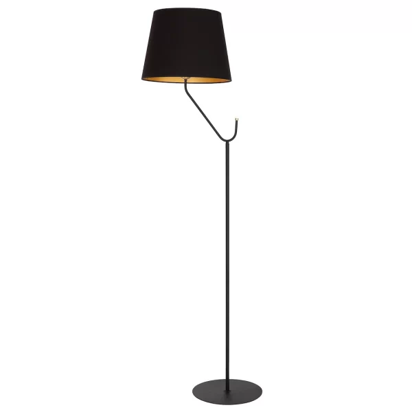 Milagro Podna lampa, grlo 1xE27 Metal/Tkanina Crna