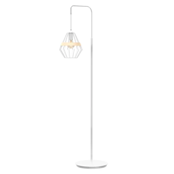 Milagro Podna lampa, grlo 1xE27 Metal/Drvo Bijela