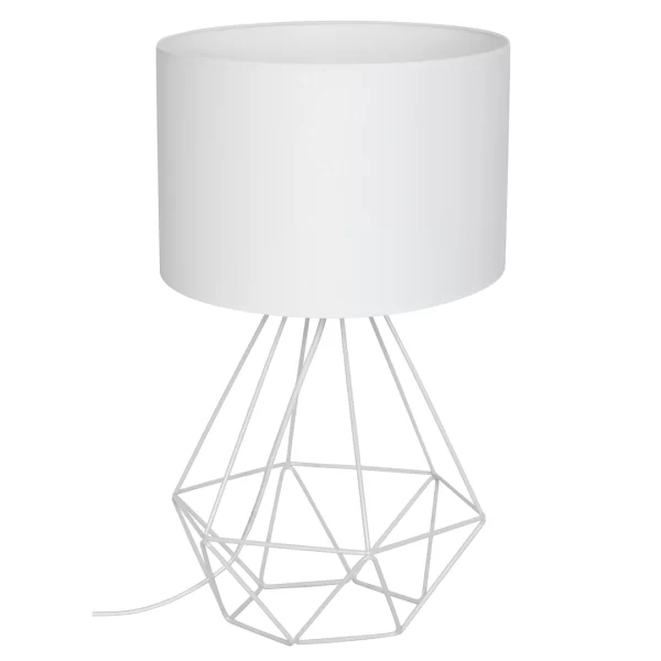 Milagro Stolna lampa, grlo 1xE27 Metal/Tkanina Bijela