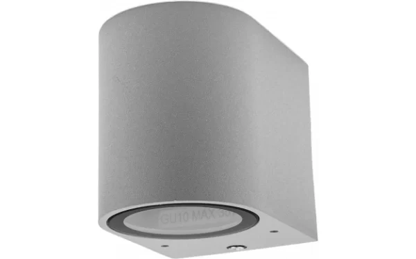 Optonica Zidna lampa 1xGU10 Aluminij Siva