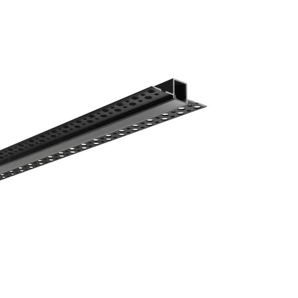 Intec Ugradbeni Profil za LED Trake Gorizia S 2 m, Aluminij Crni