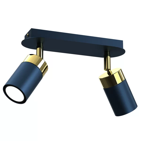 Milagro Stropni reflektor, grlo 2xGU10 Metal Modro/Zlatna