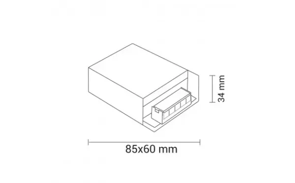 Optonica Napajanje za LED traku 24W 12V Metal - Slika 2