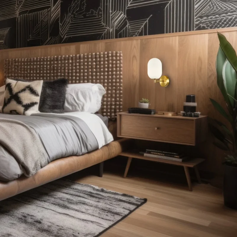 Elegantna zidna lampa s manjim grlom (E14), funkcionalan je i moderan detalj koji uvelike može olakšati čitanje pred san. (SKU-ML0319).