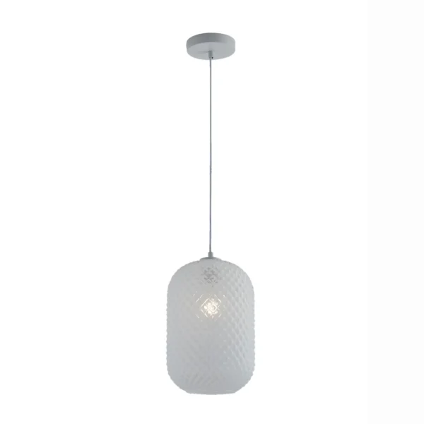 Luce Design Viseća lampa ASHFORD 1xE27 Ø20 Staklo/Metal Bijela