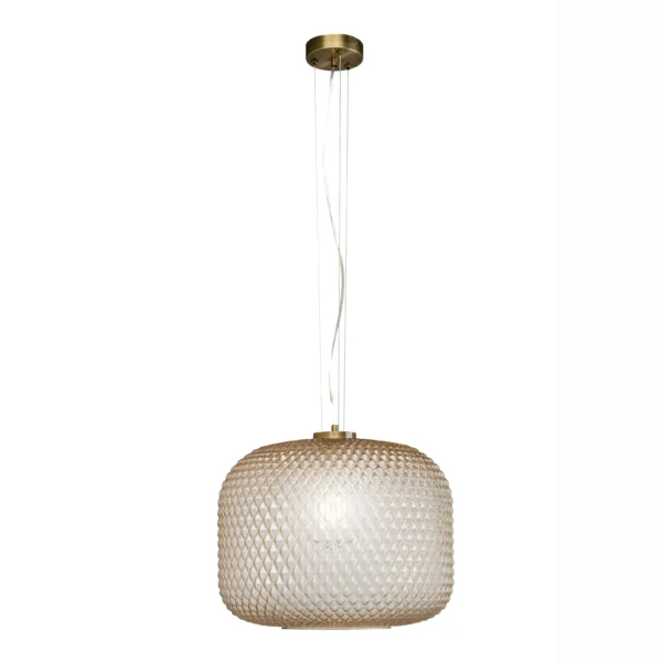 Luce Design Viseća lampa ASHFORD 1xE27 Ø40 Staklo/Metal Jantar