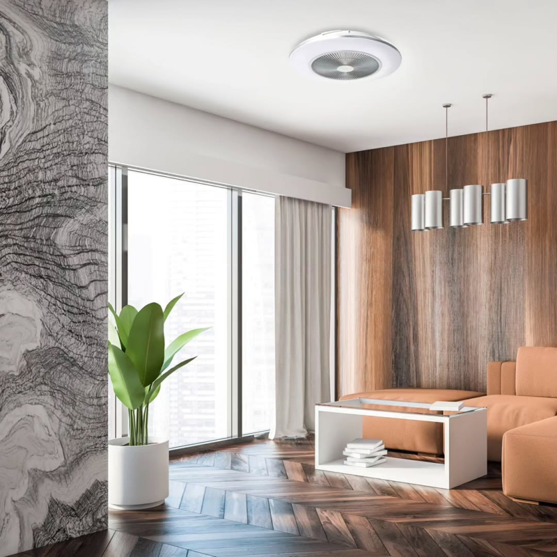 Stropni ventilator s rasvjetom, koji se pokreće i podešava pomoću daljinskog upravljača, idealna je rasvjeta za dječju i spavaću sobu, kao i dnevni boravak.