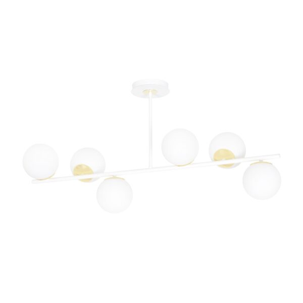 Emibig Stropna svjetiljka FLOKI 230V 10W MAX LED E14 Čelik/ Staklo Bijela/ Zlatna