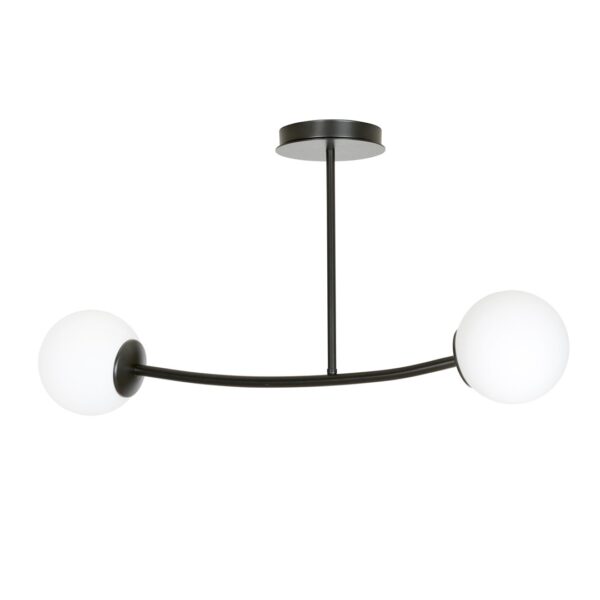Emibig Stropna svjetiljka HALLDOR 230V 10W MAX LED E14 Čelik/ Staklo Crna
