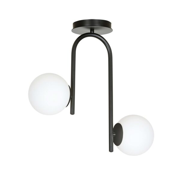 Emibig Stropna svjetiljka KALF 230V 10W MAX LED E14 Čelik/ Staklo Crna