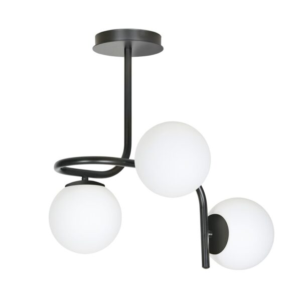 Emibig Stropna svjetiljka KALF 230V 10W MAX LED E14 Čelik/ Staklo Crna