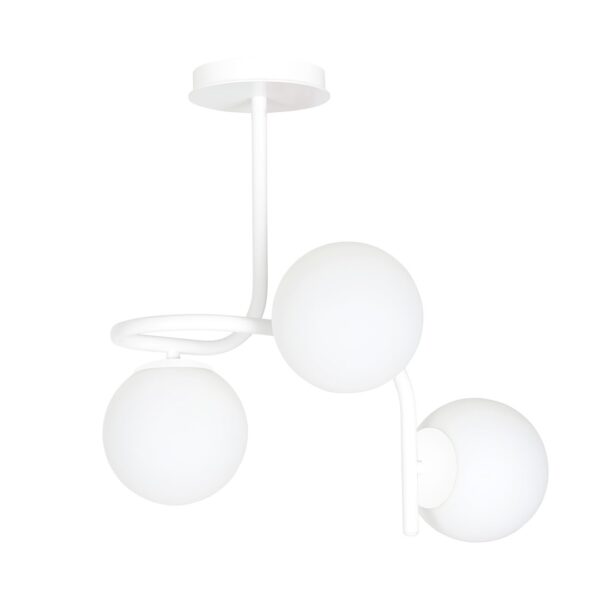 Emibig Stropna svjetiljka KALF 230V 10W MAX LED E14 Čelik/ Staklo Bijela