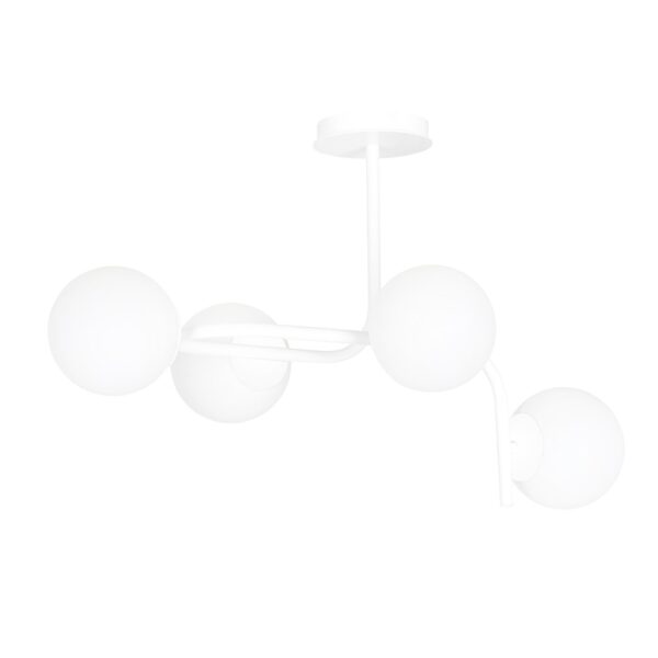 Emibig Stropna svjetiljka KALF 230V 10W MAX LED E14 Čelik/ Staklo Bijela