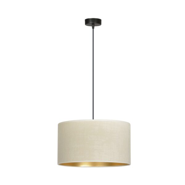 Emibig Visilica HILDE 230V 15W MAX LED E27 Čelik/ Tkanina Crno/Bijela