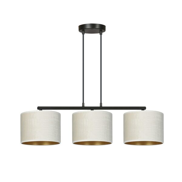 Emibig Visilica HILDE 230V 15W MAX LED E27 Čelik/ Tkanina Crno/Bijela