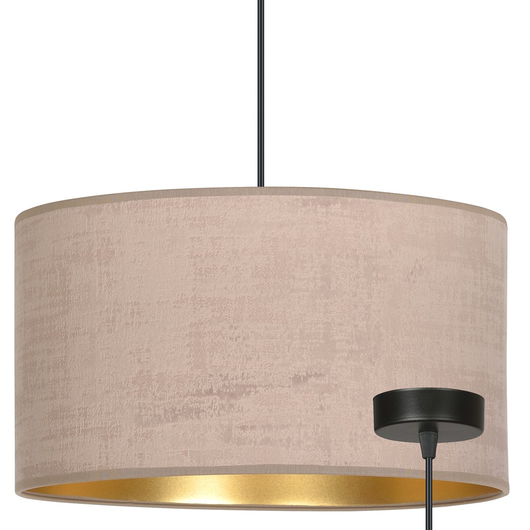 Emibig Visilica HILDE 230V 15W MAX LED E27 Čelik/ Tkanina Crno/Roza - Slika 2