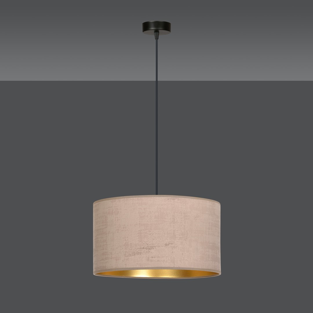Emibig Visilica HILDE 230V 15W MAX LED E27 Čelik/ Tkanina Crno/Roza - Slika 3