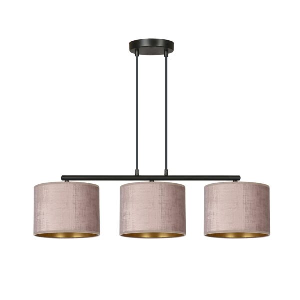 Emibig Visilica HILDE 230V 15W MAX LED E27 Čelik/ Tkanina Crno/Roza