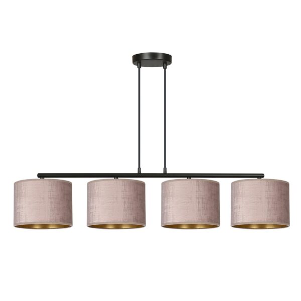 Emibig Visilica HILDE 230V 15W MAX LED E27 Čelik/ Tkanina Crno/Roza