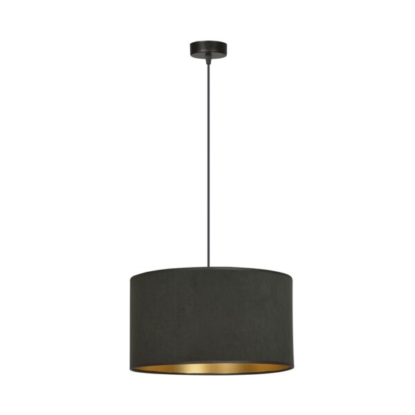 Emibig Visilica HILDE 230V 15W MAX LED E27 Čelik/ Tkanina Crna