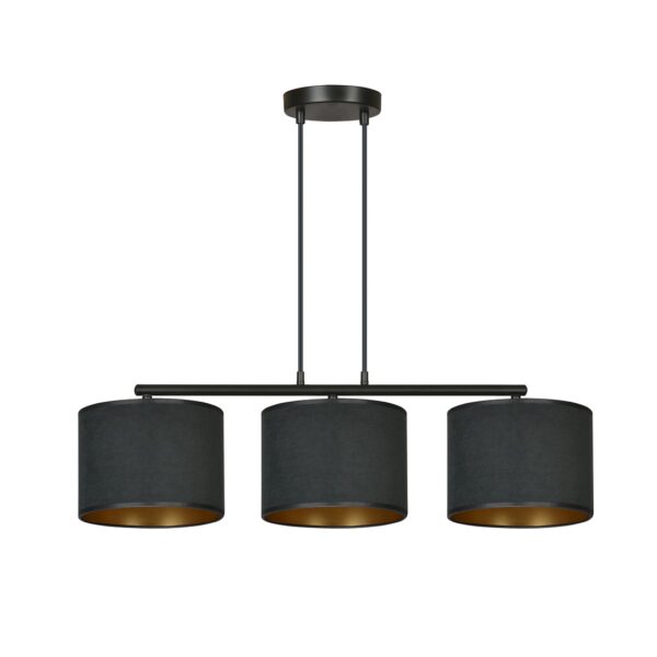 Emibig Visilica HILDE 230V 15W MAX LED E27 Čelik/ Tkanina Crna