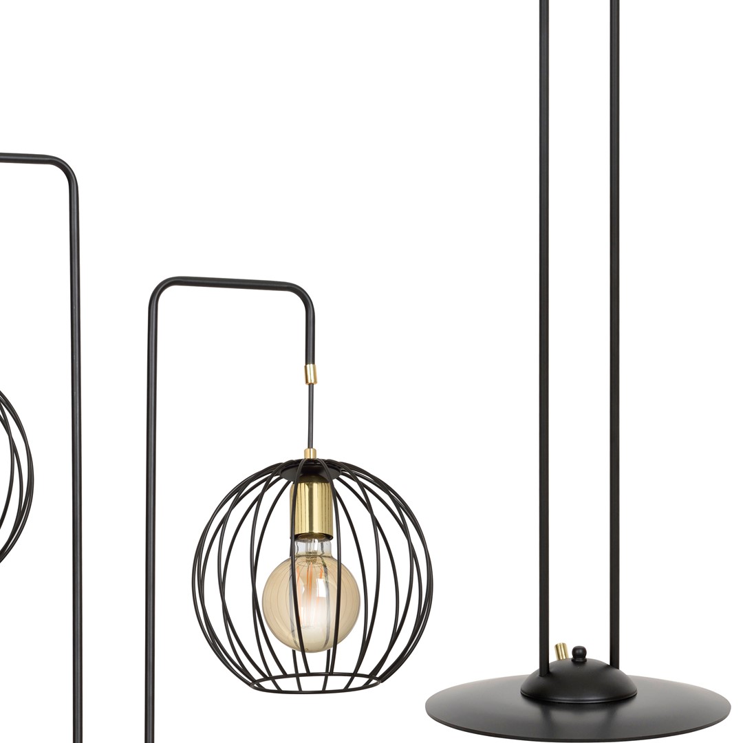 Emibig Podna lampa ALBIO 230V 15W MAX LED E27 Čelik Crna - Slika 3