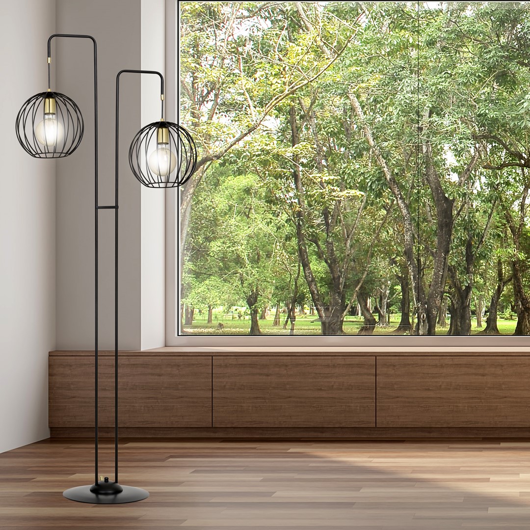 Emibig Podna lampa ALBIO 230V 15W MAX LED E27 Čelik Crna - Slika 7