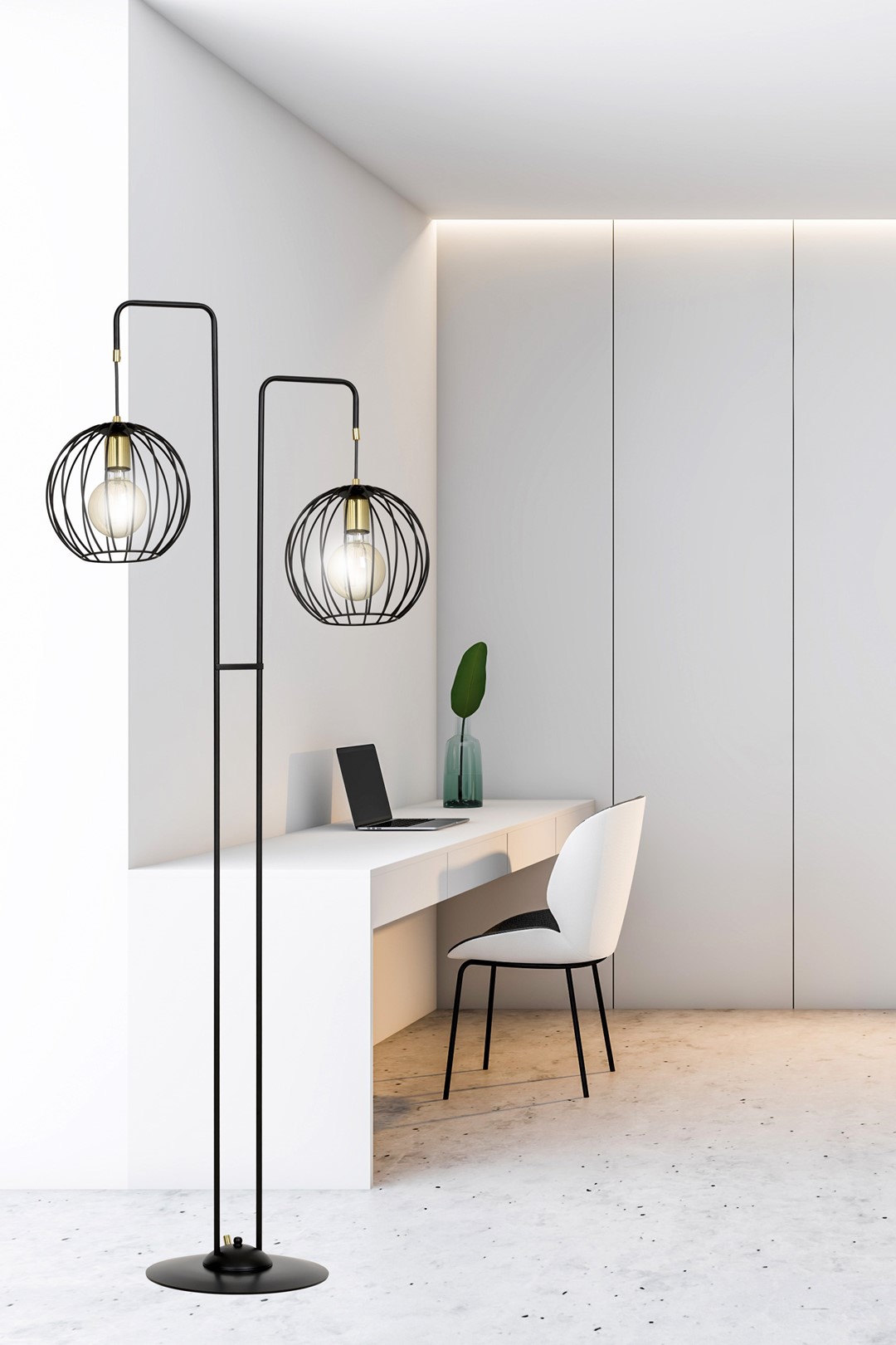 Emibig Podna lampa ALBIO 230V 15W MAX LED E27 Čelik Crna - Slika 8