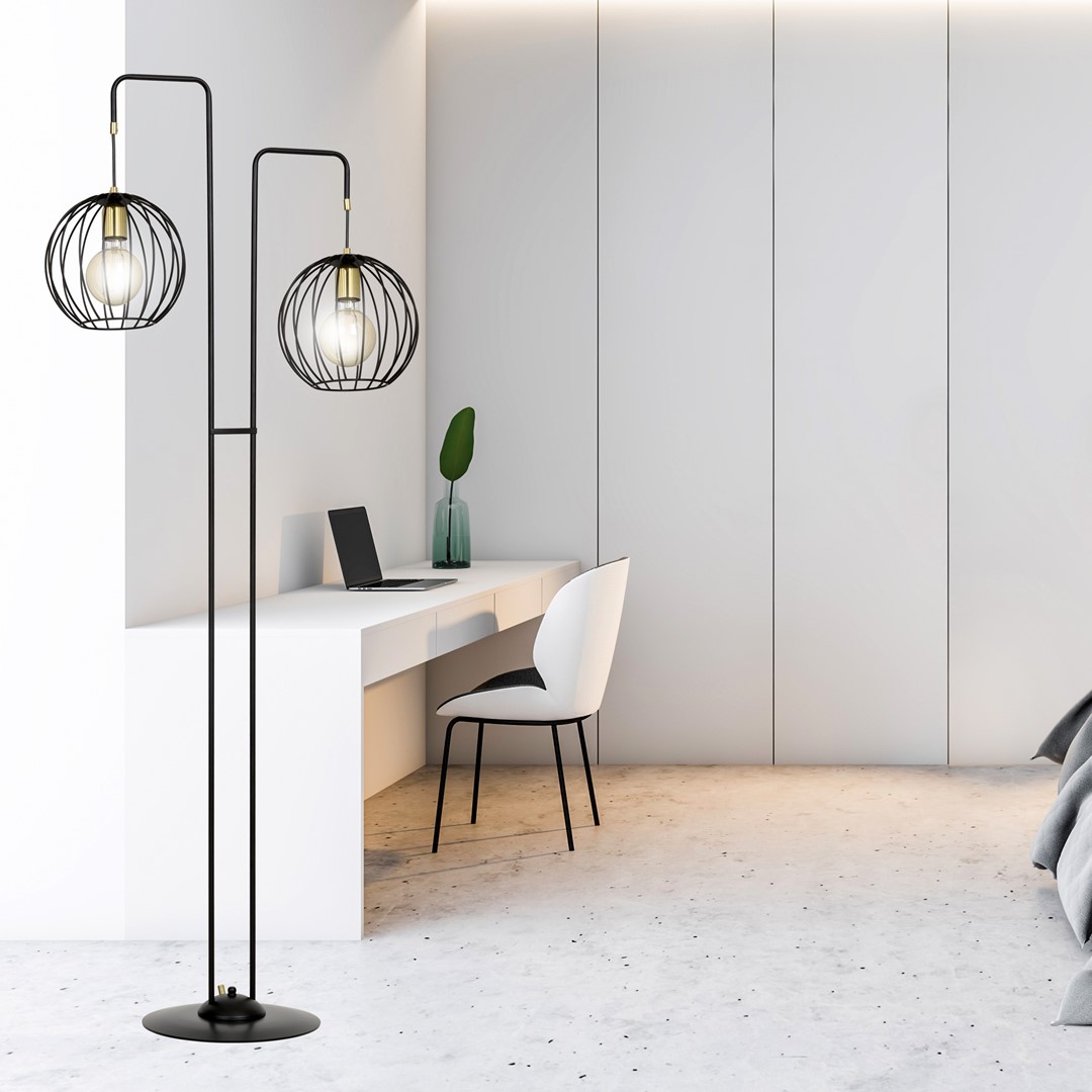 Emibig Podna lampa ALBIO 230V 15W MAX LED E27 Čelik Crna - Slika 9