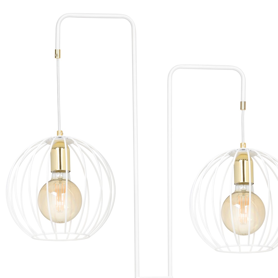 Emibig Podna lampa ALBIO 230V 15W MAX LED E27 Čelik Bijela - Slika 3