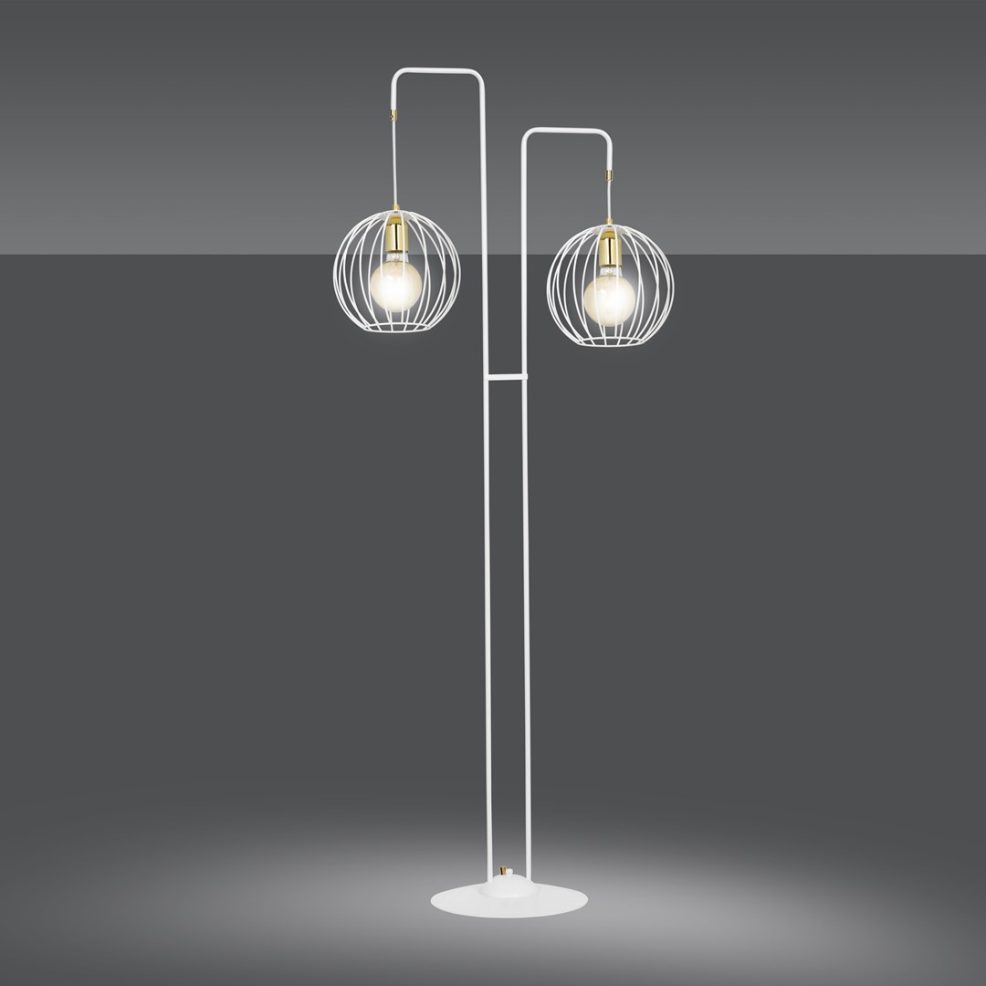 Emibig Podna lampa ALBIO 230V 15W MAX LED E27 Čelik Bijela - Slika 5