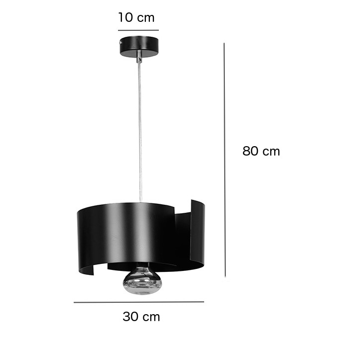 Emibig Visilica VIXON 230V 15W MAX LED E27 Čelik Crna - Slika 4