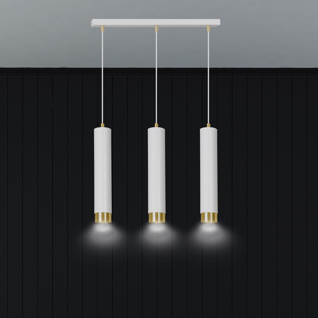 Emibig Visilica KIBO 230V 10W MAX LED GU10 Čelik Bijela/ Zlatna - Slika 7
