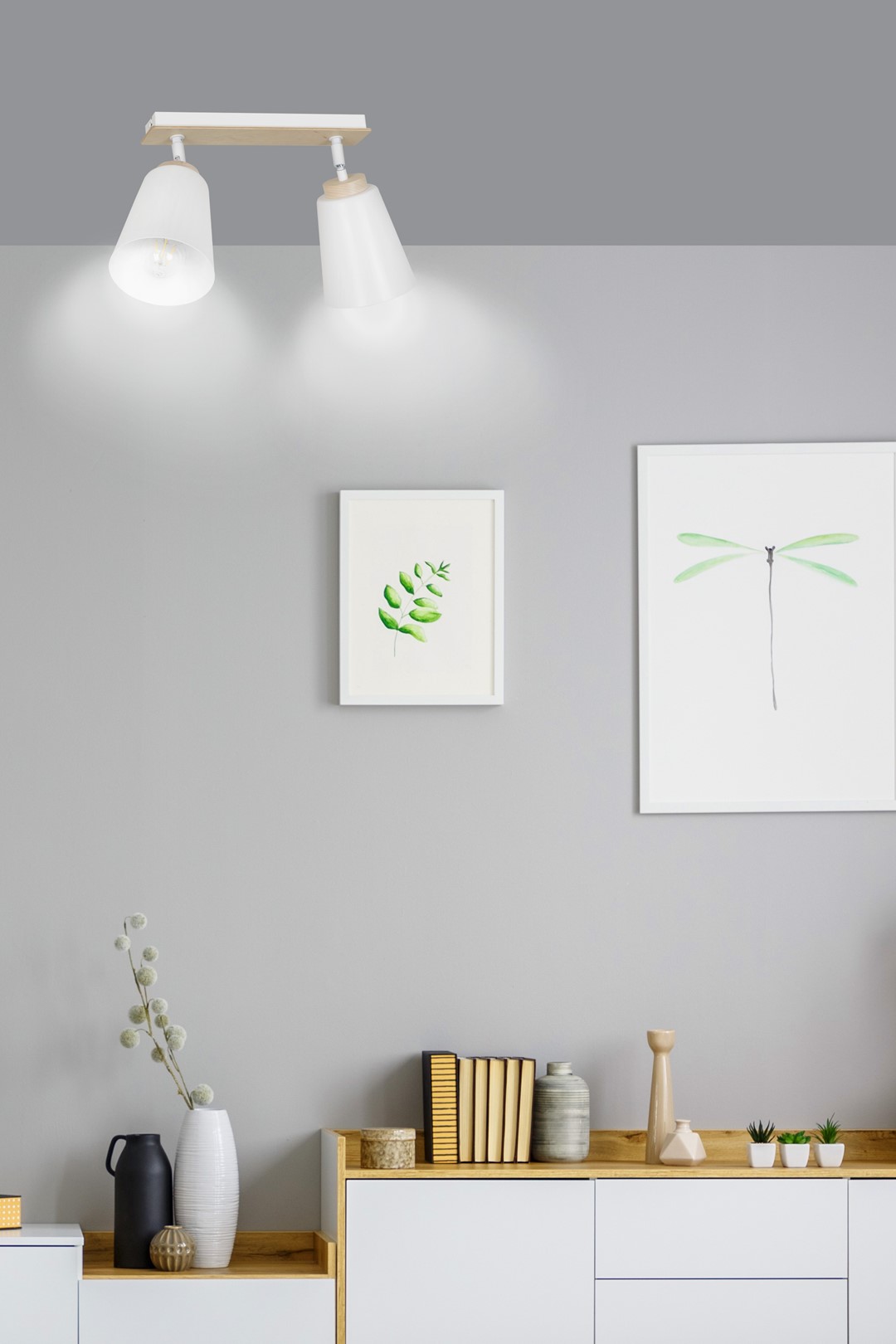 Emibig Stropna svjetiljka ATLAS 230V 15W MAX LED E27 Čelik/ Šperploča Bijela - Slika 7