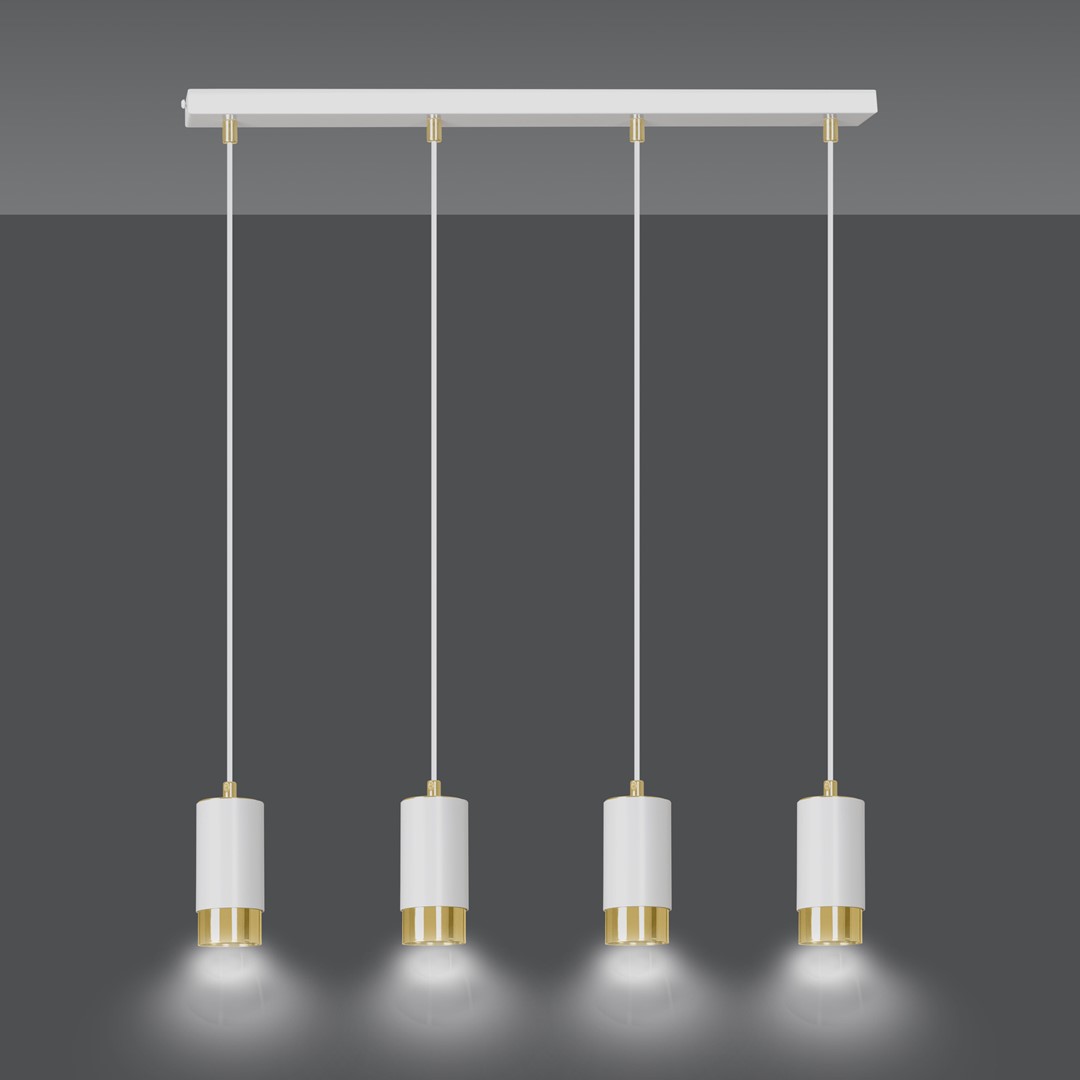 Emibig Visilica FUMIKO 230V 10W MAX LED GU10 Čelik Bijela/ Zlatna - Slika 3