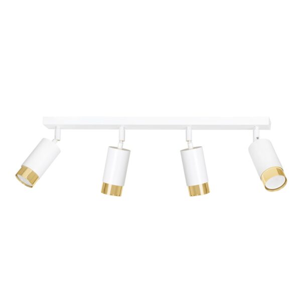 Emibig Stropna svjetiljka HIRO 230V 10W MAX LED GU10 Čelik Bijela/ Zlatna