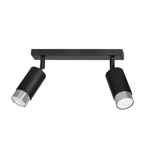 Emibig Stropna svjetiljka HIRO 230V 10W MAX LED GU10 Čelik Crna/ Srebrna