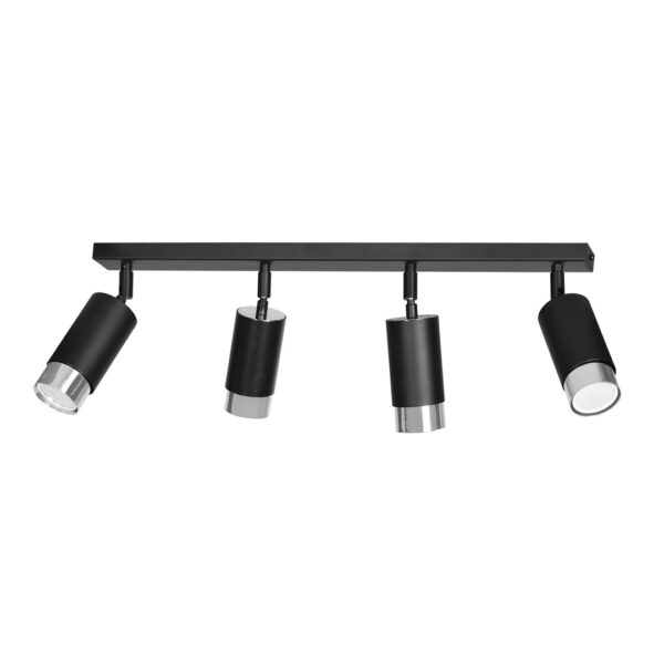 Emibig Stropna svjetiljka HIRO 230V 10W MAX LED GU10 Čelik Crna/ Srebrna