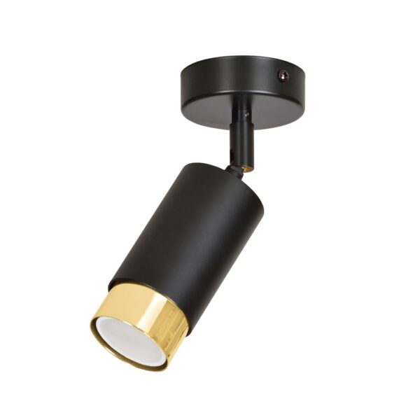 Emibig Stropna svjetiljka HIRO 230V 10W MAX LED GU10 Čelik Crna/ Zlatna