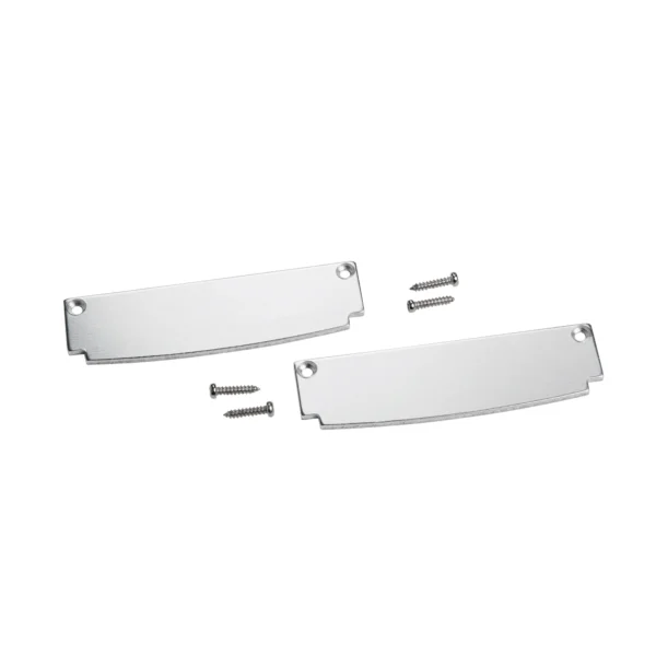 Intec Završne Kapice za Ugradbeni Aluminijski Profil za LED Trake Gorizia XL, Aluminij Srebrne (2 kom)