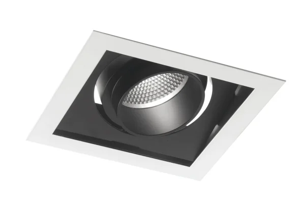 Intec Ugradbeni LED Reflektor Apollo Pravokutni 1x45W 3000K Aluminij Crno-Bijeli