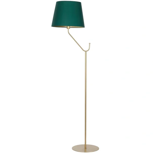 Milagro Podna lampa, grlo 1xE27 Metal/Tkanina Zlatno/Zelena