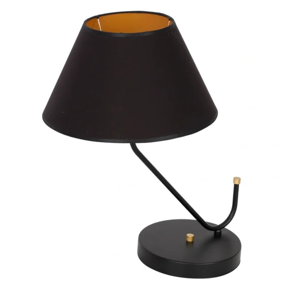 Milagro Stolna lampa, grlo 1xE27 Metal/Tkanina Crna