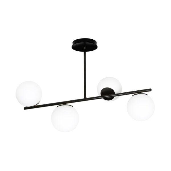 Emibig Stropna svjetiljka BIOR 230V 10W MAX LED E14 Čelik/ Staklo Crna