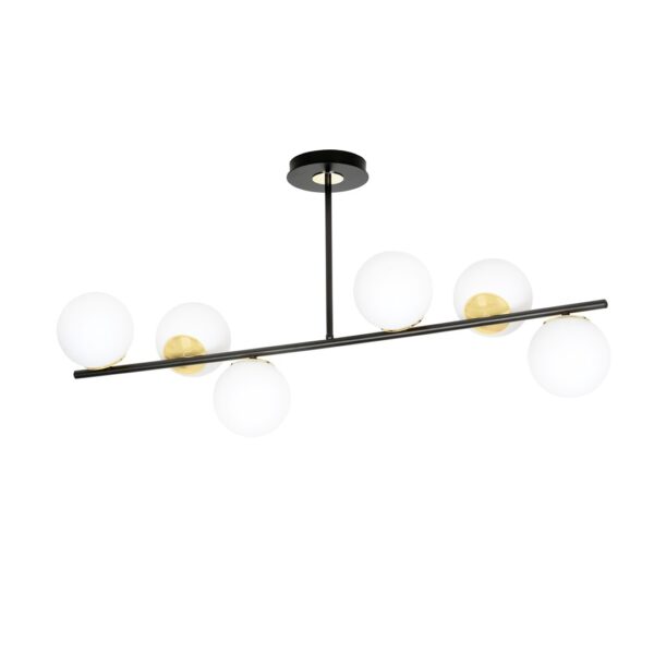 Emibig Stropna svjetiljka FLOKI 230V 10W MAX LED E14 Čelik/ Staklo Crna/ Zlatna