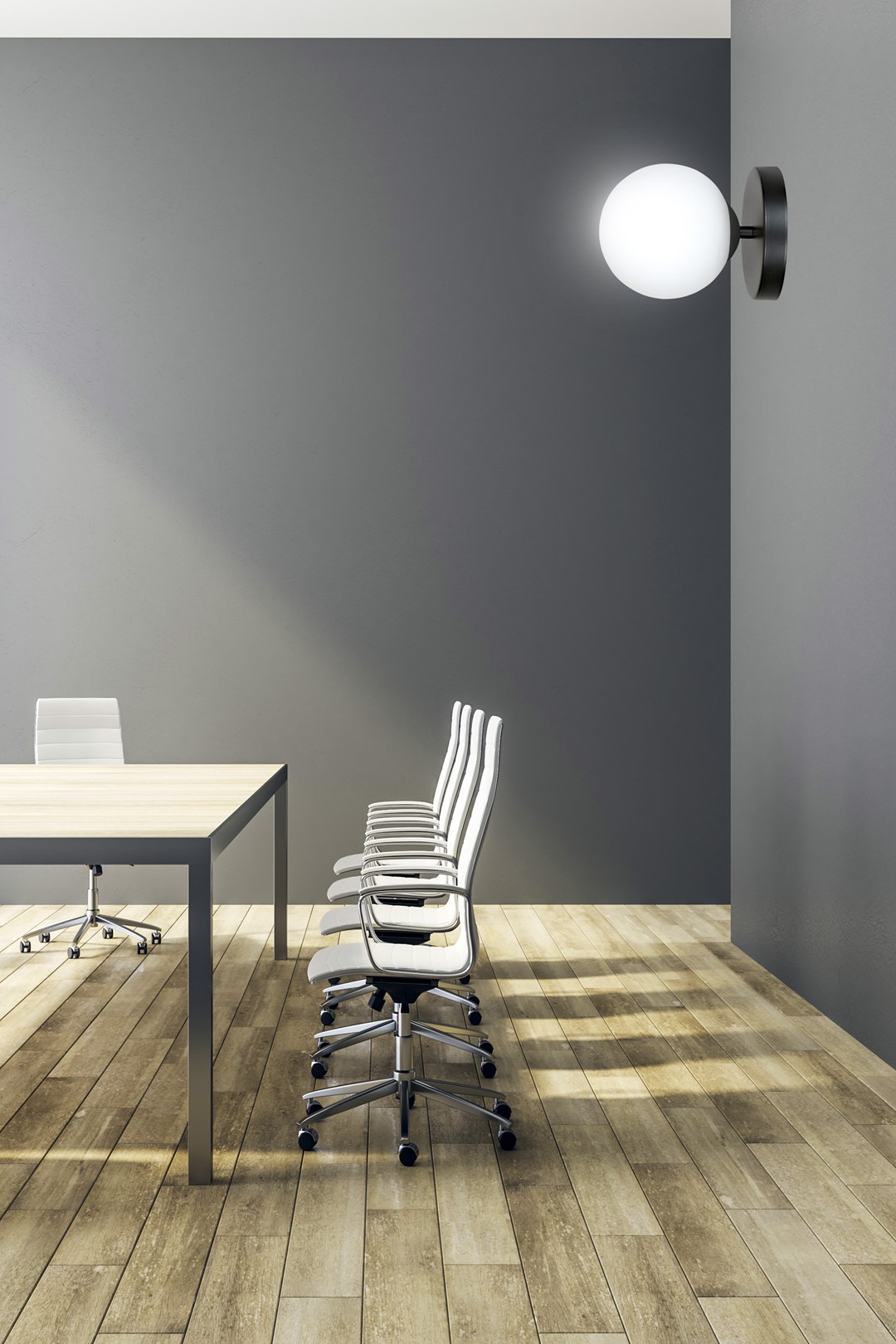 Emibig Zidna lampa HALLDOR 230V 10W MAX LED E14 Čelik/ Staklo Crna - Slika 4