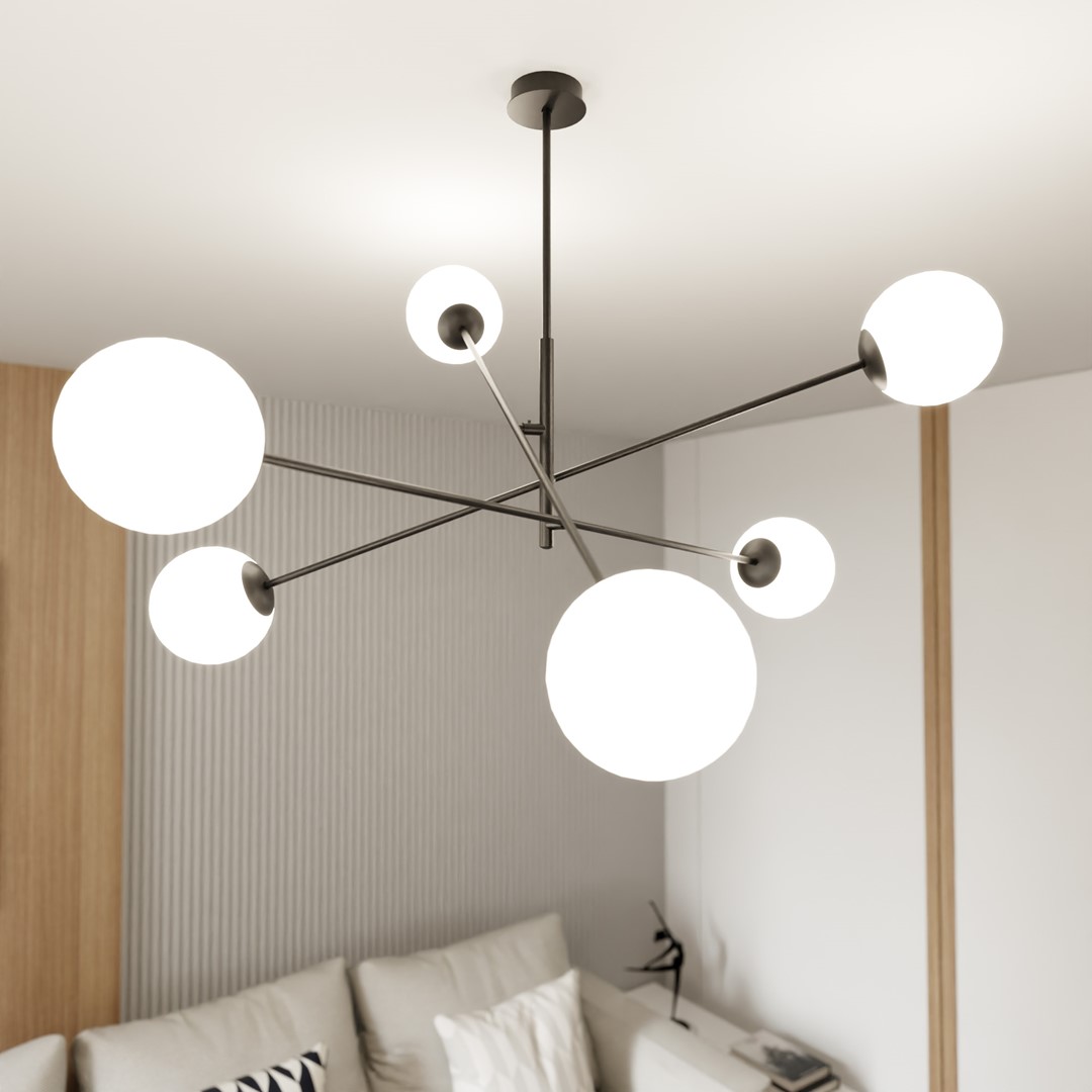 Emibig Visilica LINEAR 230V 10W MAX LED E14 Čelik/ Staklo Crna - Slika 2
