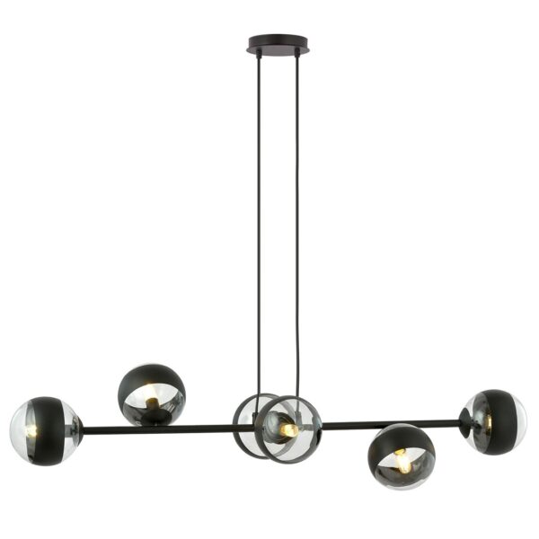 Emibig Visilica ROSSI 230V 10W MAX LED E14 Čelik/ Staklo Crna